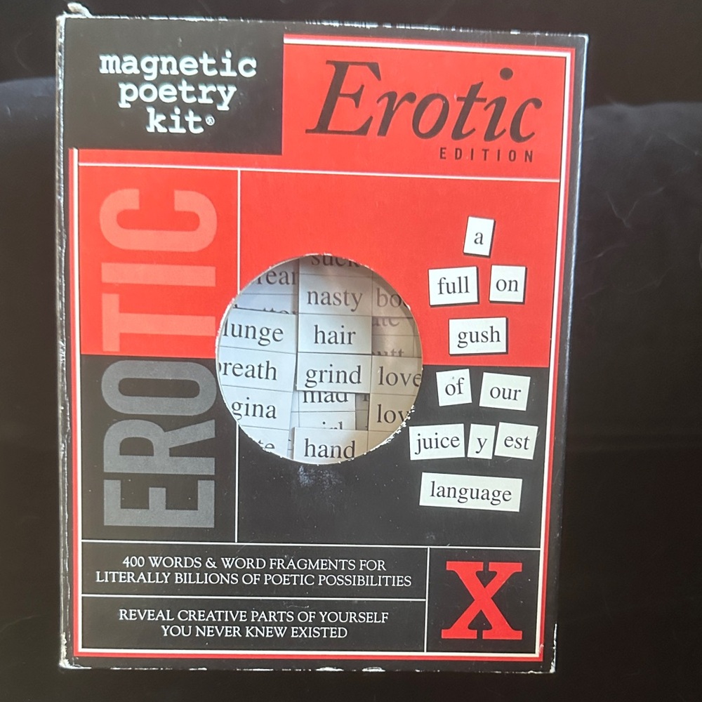 Vintage magnetic, erotic poetry kit